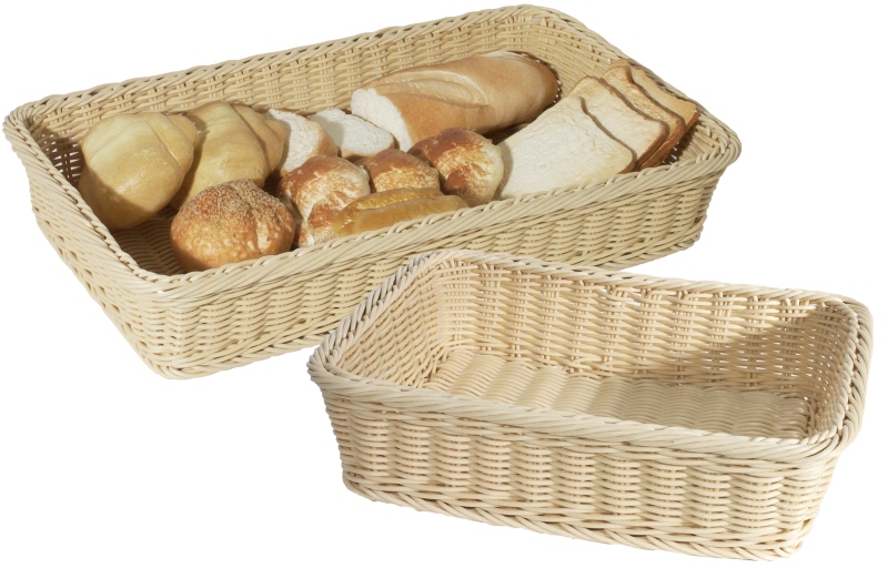 Polyrattan-Korb, eckig 40 cm