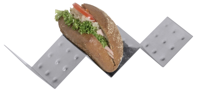 Snackablage mit 5 Fächern aus Edelstahl