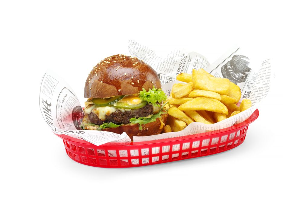 Servierkörbe im Fastfood-Stil