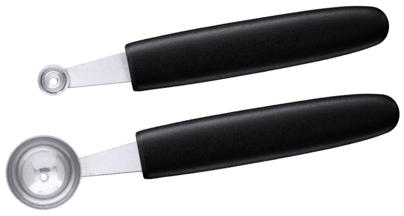 Kugelausstecher 25 mm rund, mit schwarzem PA-Griff