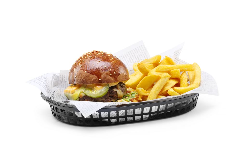 Servierkörbe im Fastfood-Stil