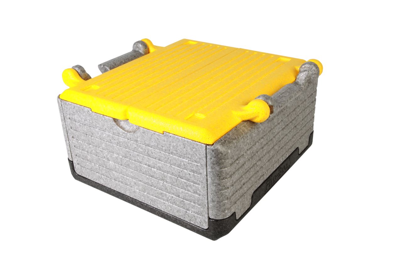 Flip-Box Classic Tricolor gelb, klappbare Thermobox