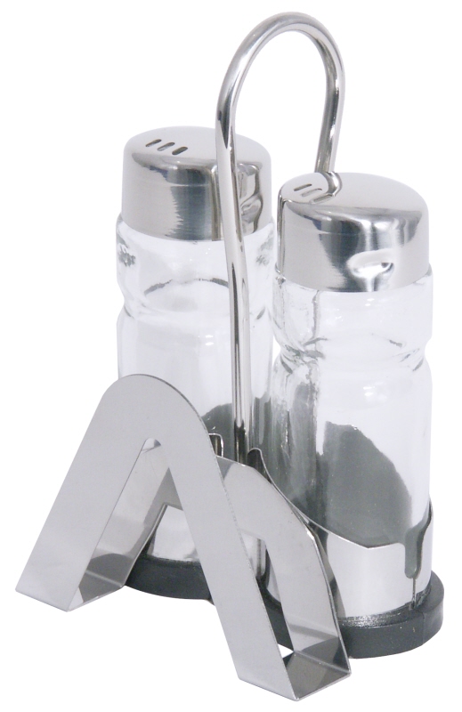 Menage Salz/Pfeffer mit Kartenhalter